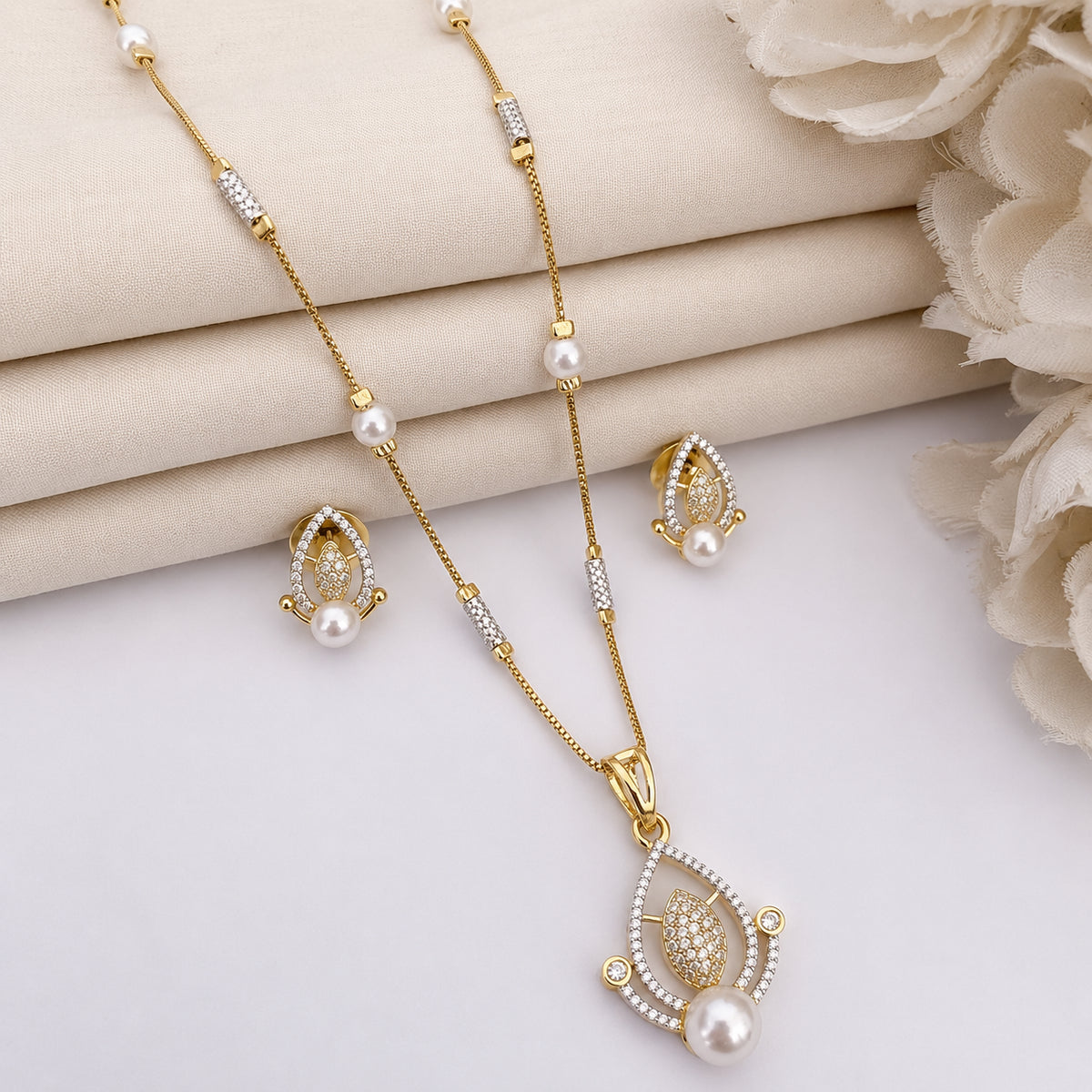 Pooja AD Pendent Set