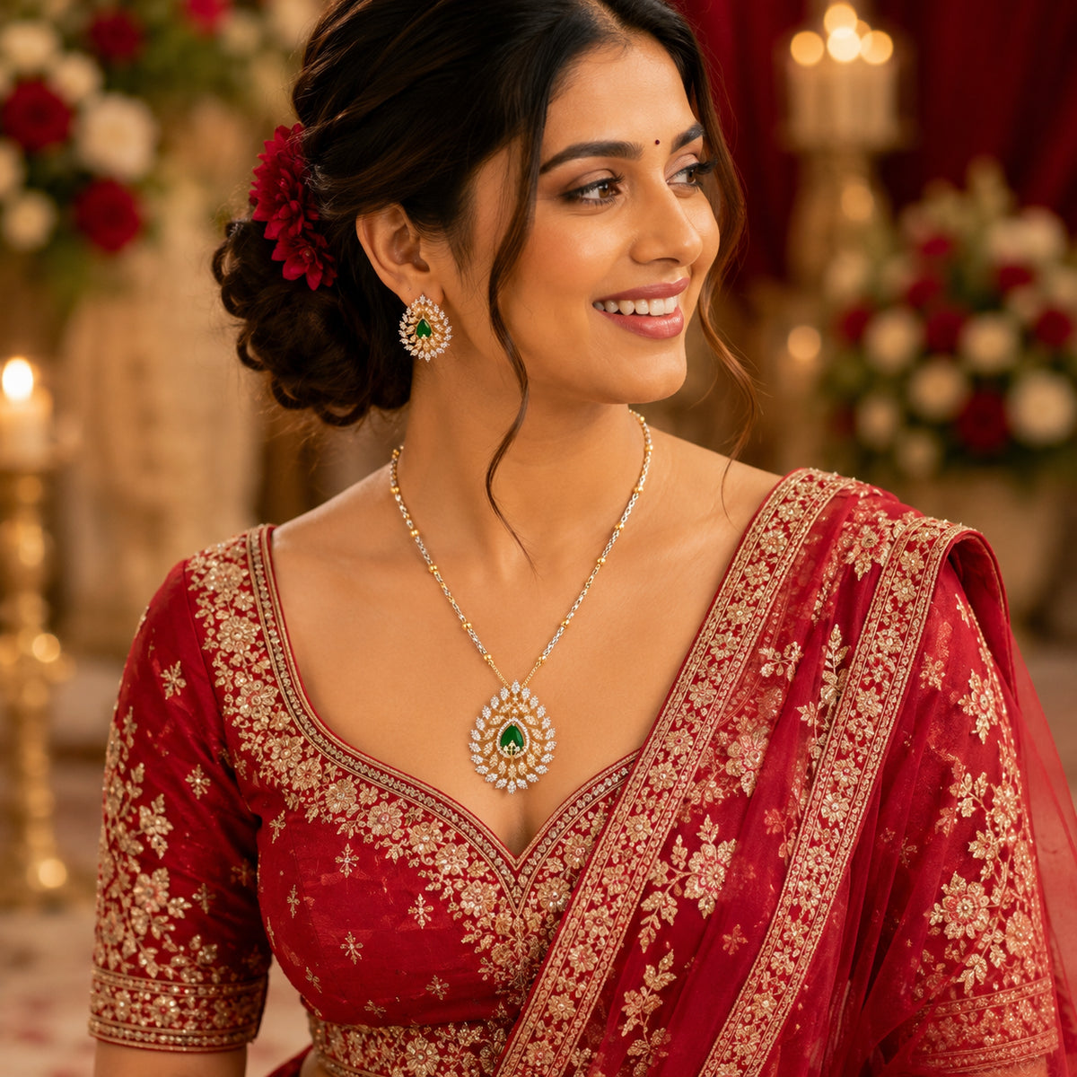 Priya AD Pendent Set